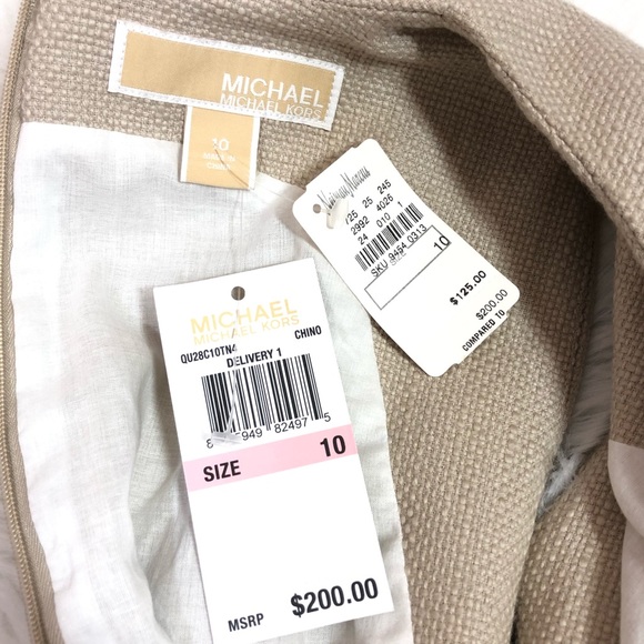 NWT Michael Kors Color-block Sleeveless Dress - 10 - Picture 6 of 8